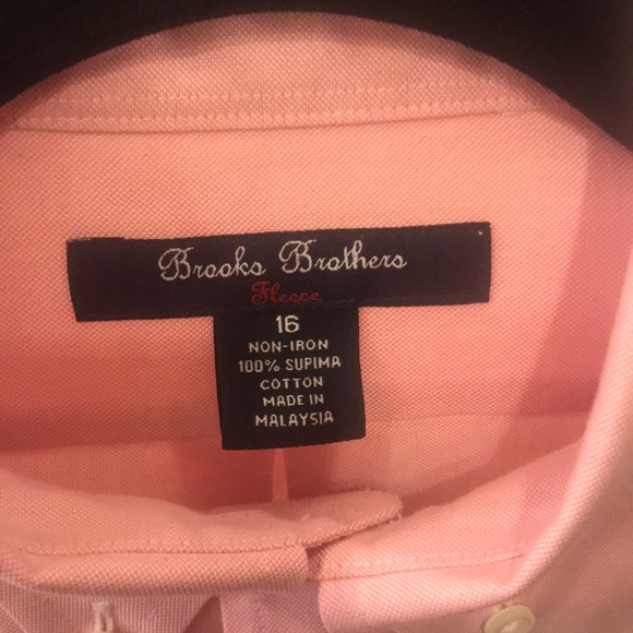 Brooks Brother Fleece Pink Dress Shirt - Picture 3 of 3